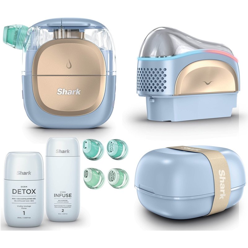 Shark Beauty FacialPro Glow + Depuffi at Home Facial - Spa Blue