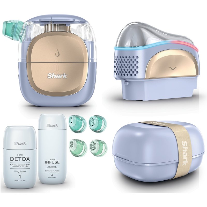 Shark Beauty FacialPro Glow + Depuffi at Home Facial - Spa Purple