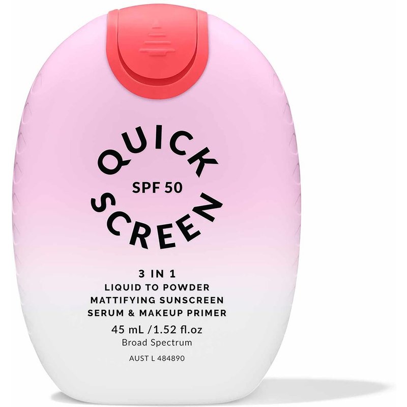 The Quick Flick Quick Screen SPF50 Liquid to Powder Mattifying Serum & Primer - Watermelon 45ml