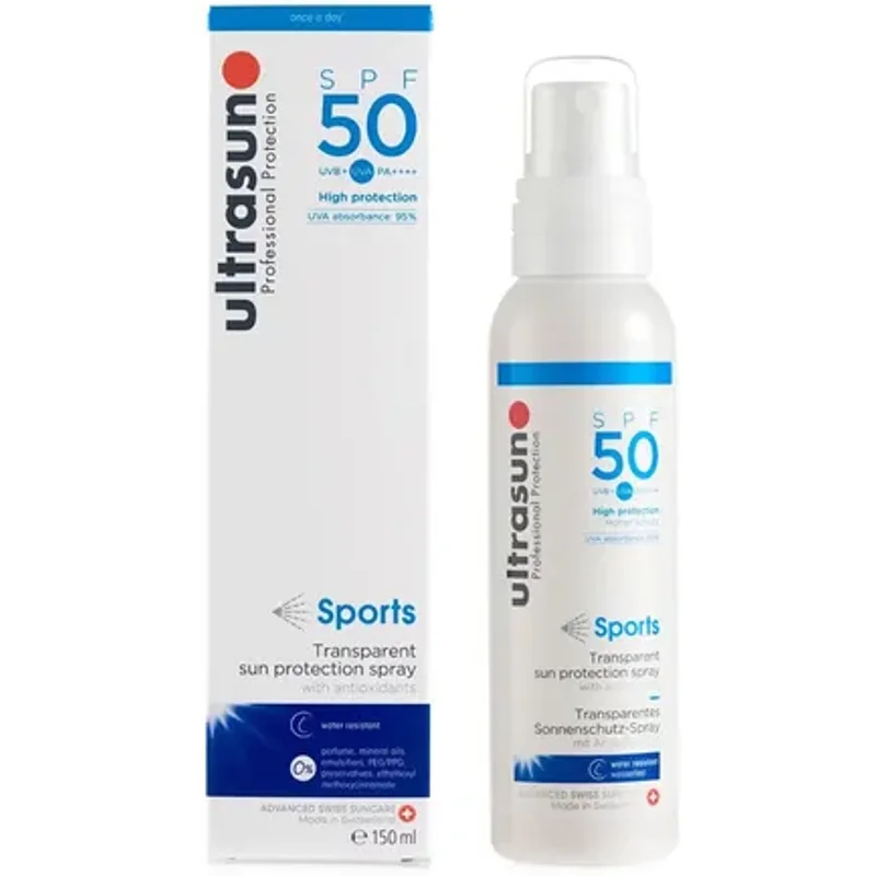 Ultrasun SPF 50 Sports Transparent Sun Protection Spray 150ml
