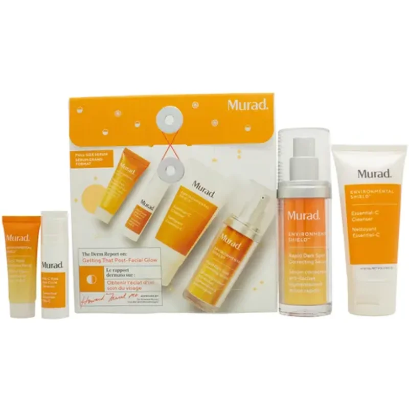 Murad The Derm Report Getting That Post-Facial Glow Gift Set 60ml Cleaner + 30ml Dark Spot Correcting Serum + 10ml Face Exfoliator