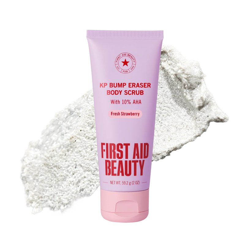 First Aid Beauty KP Bump Eraser Fresh Strawberry Body Scrub with 10% AHA 56.7g