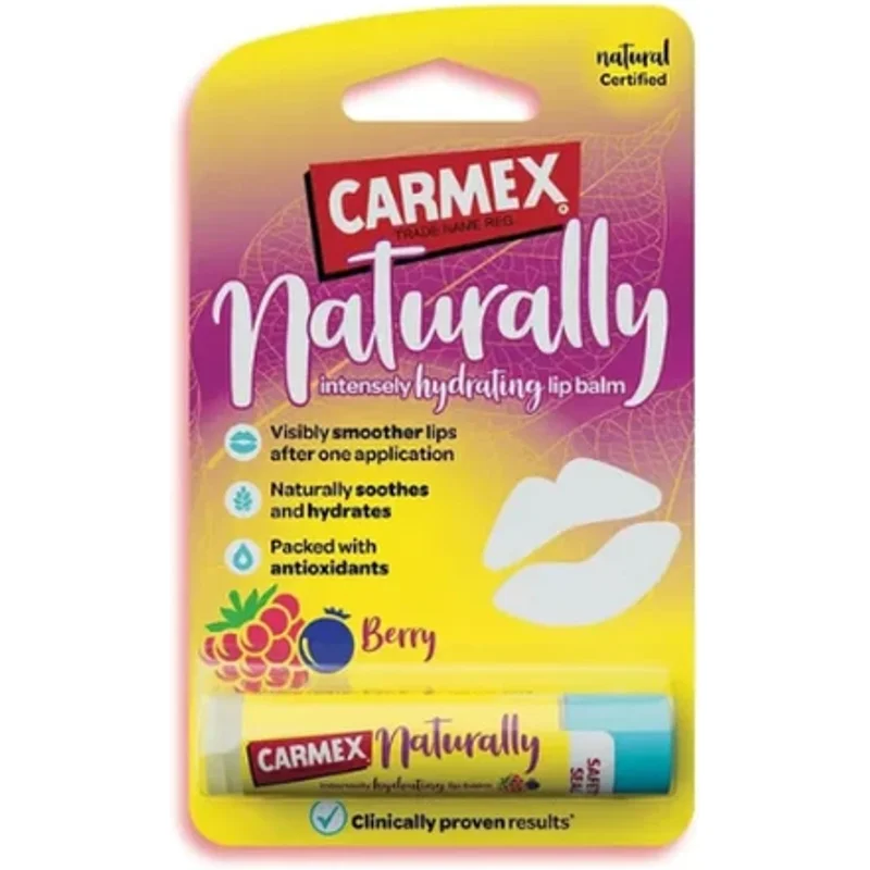 Carmex Naturally Hydrating Lip Balm Berry