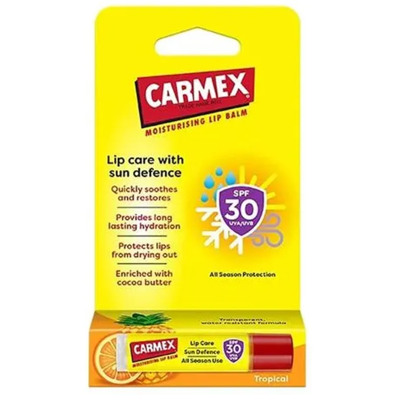 Carmex Moisturising Lip Balm Tube Tropical 4.25g