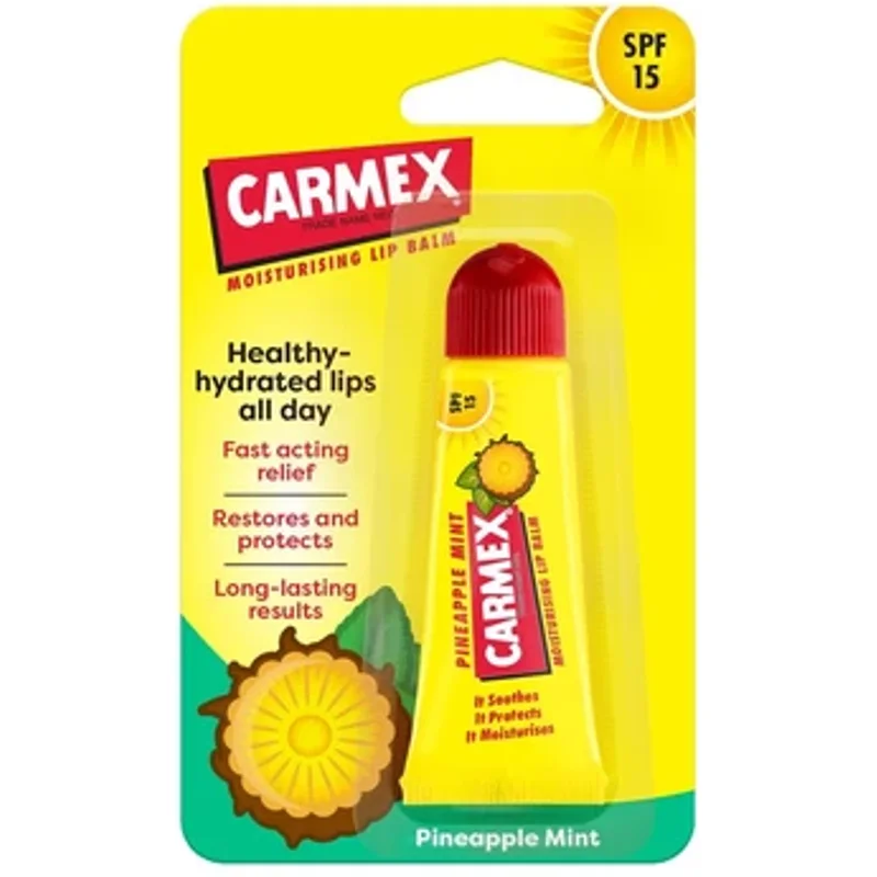 Carmex Moisturising Lip Balm Pineapple Mint SPF 15 10g
