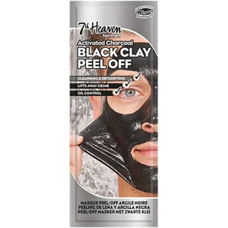 7th Heaven For Men Activated Charcoal Black Clay Peel Off Mask 10ml
