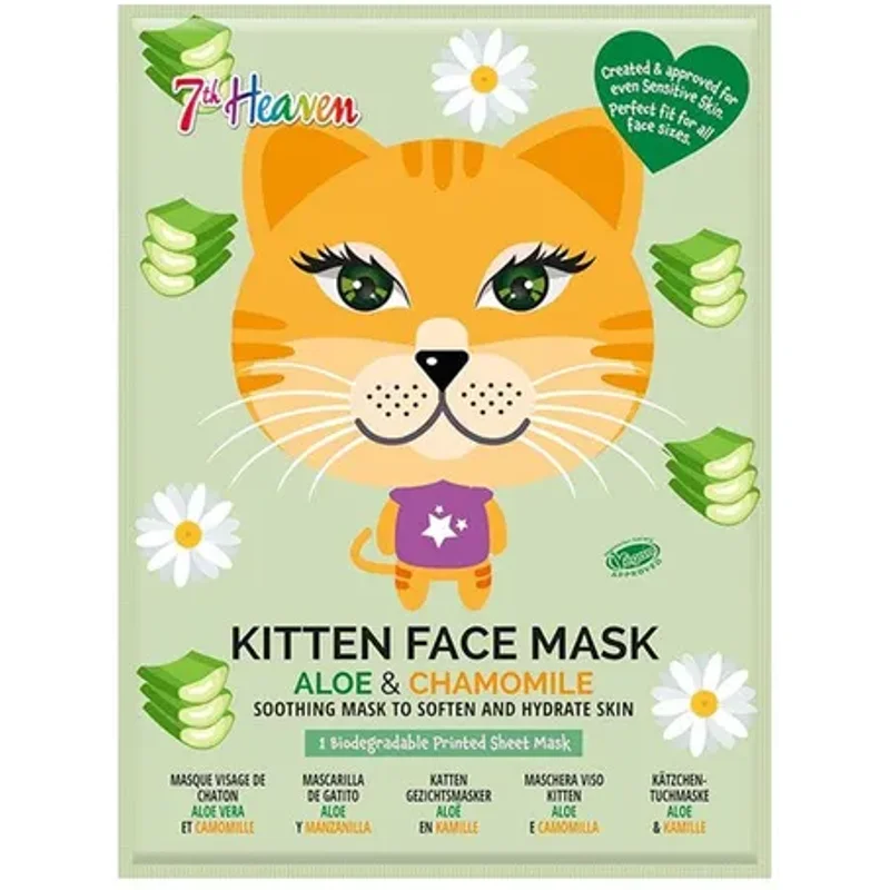Montagne Jeunesse 7th Heaven Aloe & Chamomile Kitten Face Mask 1 Sheet Mask