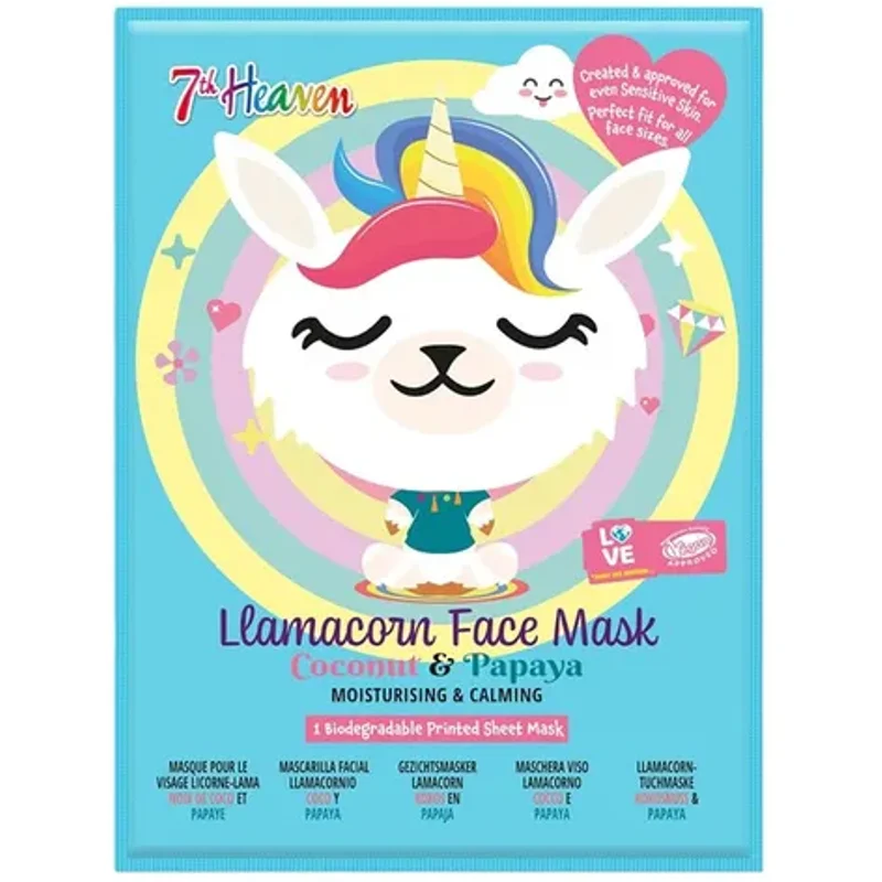 Montagne Jeunesse 7th Heaven Coconut & Papaya Llamacorn Face Mask 1 Sheet Mask
