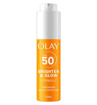 Olay Vitamin C Brighten  Glow 3in1 Moisturiser Face Fluid SPF50+ Hydrating Primer 50ml