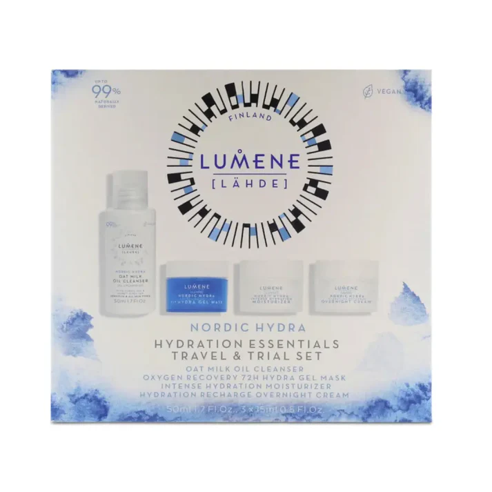 Lumene Nordic Hydra Hydration Essentials Travel & Trial Skincare Gift Set