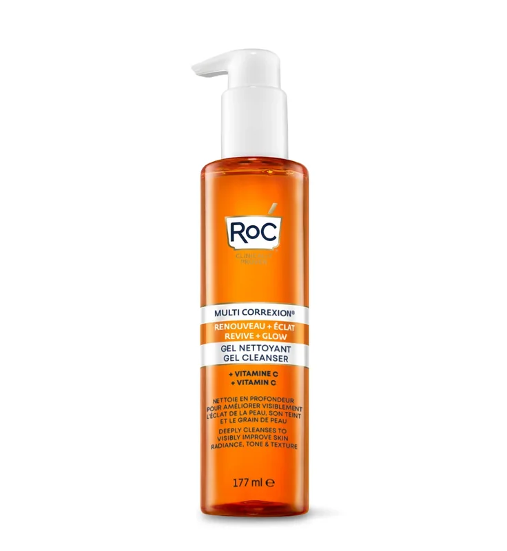RoC Multi Correxion Revive + Glow Vitamin C Gel Cleanser to Boost Skin Radiance 177ml