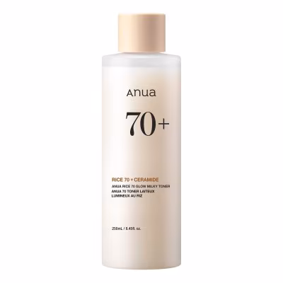 Rice 70 Glow Milky Toner - smoothes, evens and hydrates skin 250ml