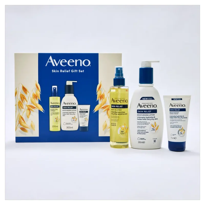 Aveeno Skin Relief Range Gift Set ft. Body Oil Spray