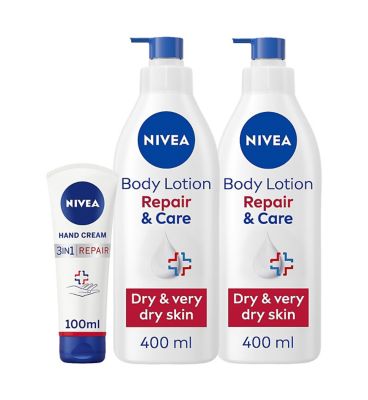NIVEA Repair  Care Body Lotion  Hand Cream Bundle
