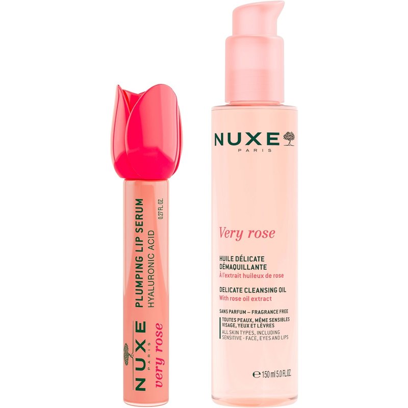 NUXE Very Rose Lipcare & Cleansing Oil Bundle