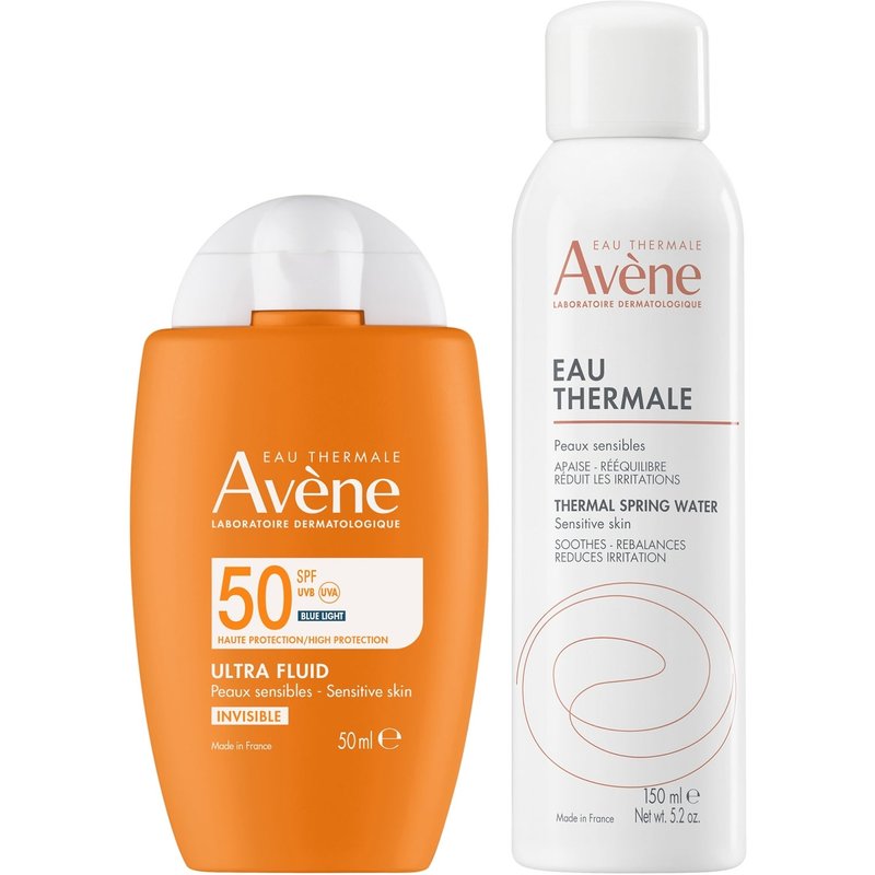 Avène Fluid Invisible and Thermal Water Bundle