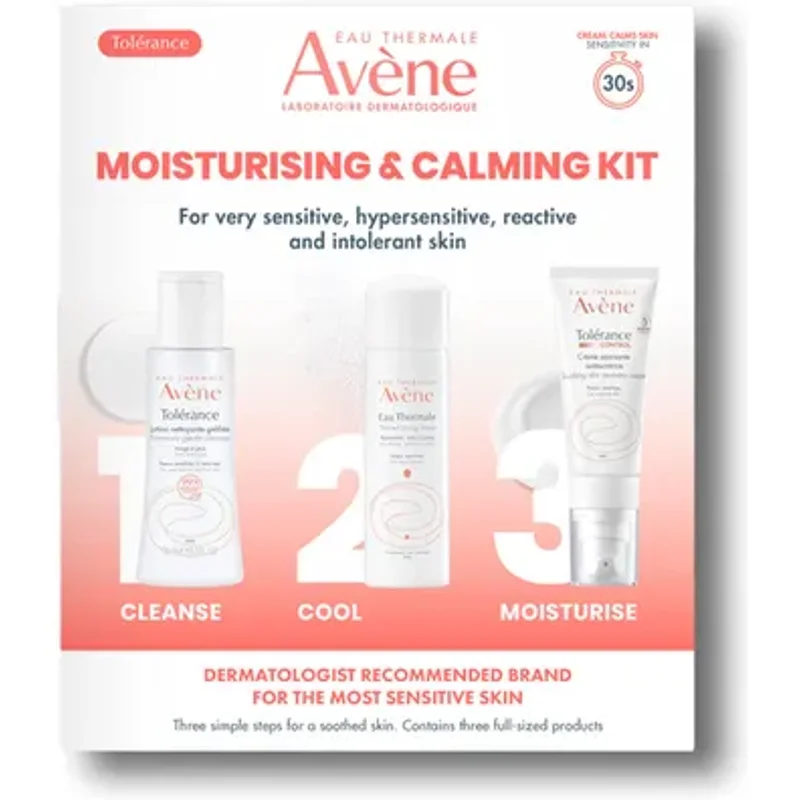 Avène Tolerance Moisturising & Calming 3-Step Routine Kit For Very Sensitive Skin