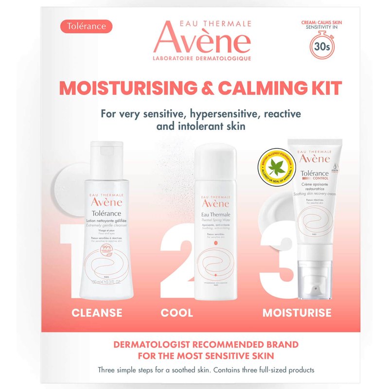 Avène Moisturising And Calming 3-Step Routine For Very Sensitive Skin
