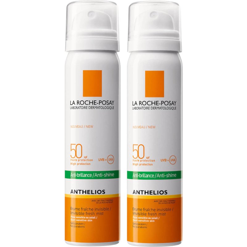 La Roche-Posay Anthelios Anti-Shine Sun Protection Invisible SPF50+ Face Mist 75ml Duo