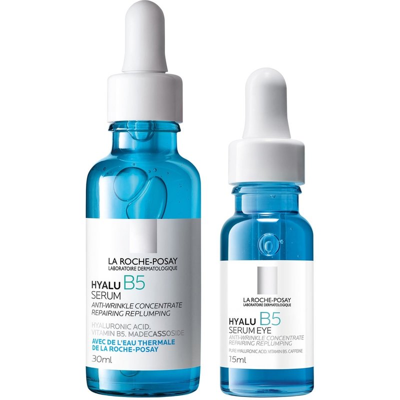 La Roche-Posay Replump and Hydrate Hyalu B5 Duo: Face Serum and Eye Cream Hyaluronic Acid Concentrated Care