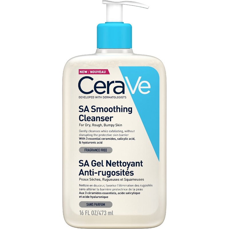 CeraVe SA Smoothing Cleanser with Salicylic Acid for Dry, Rough & Bumpy Skin 473ml