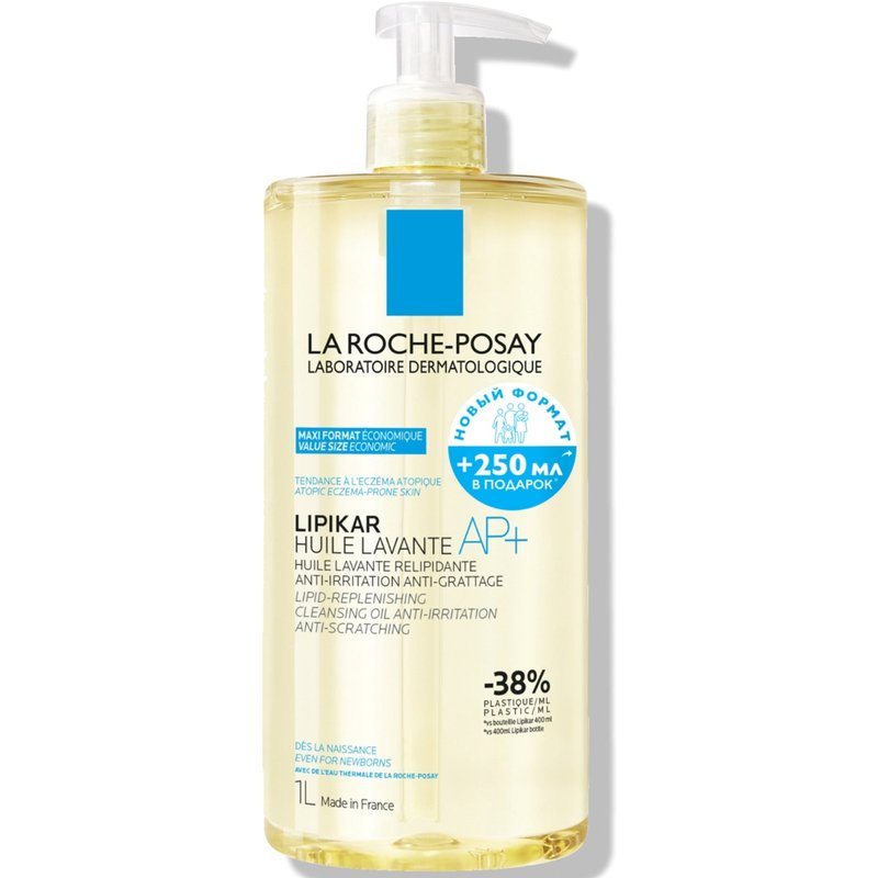 La Roche-Posay Lipikar Cleansing Oil AP+ for Dry, Itchy Skin 1L