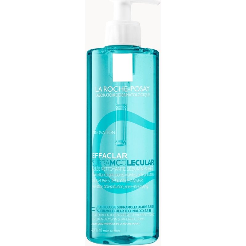 La Roche-Posay Effaclar Supramolecular Face Jelly Cleanser for Oily Skin & Visible Pores with Salicylic Acid & Niacinamide 400ml