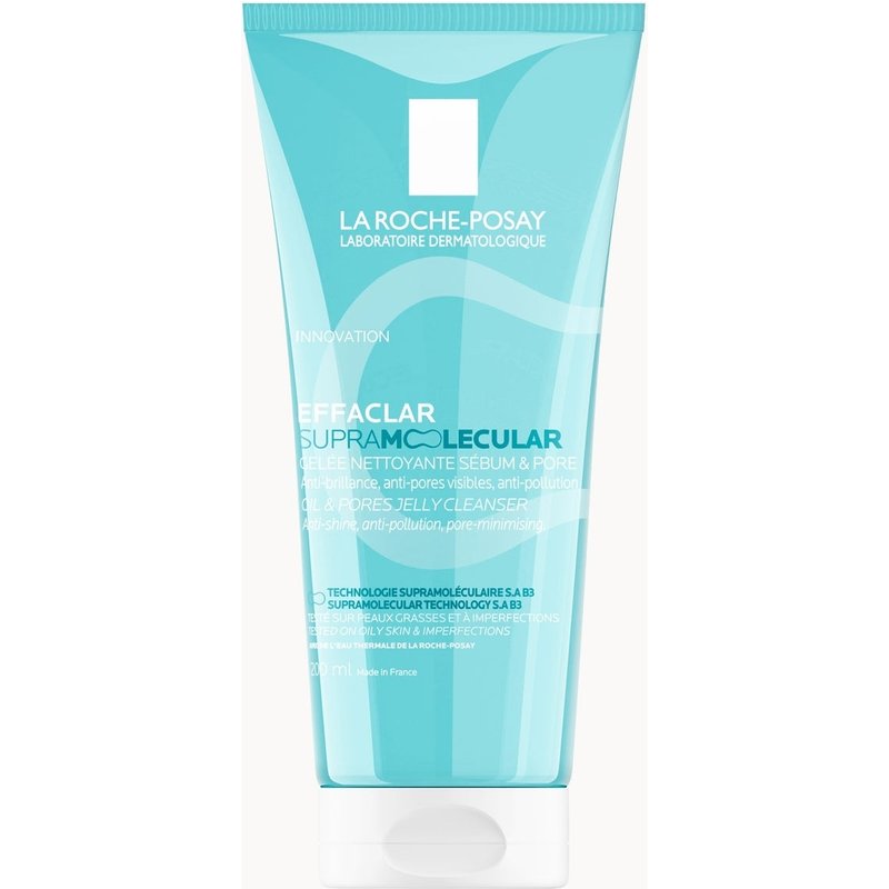 La Roche-Posay Effaclar Supramolecular Face Jelly Cleanser for Oily Skin & Visible Pores with Salicylic Acid & Niacinamide 200ml