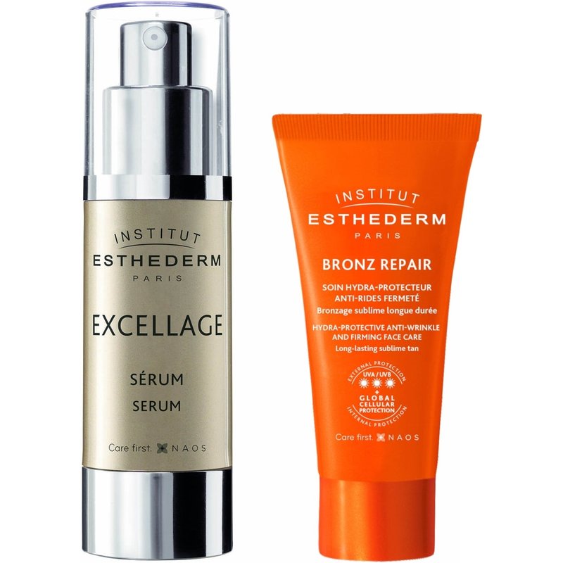 Institut Esthederm Excellage Firming Face Serum & Bronz Repair Bundle