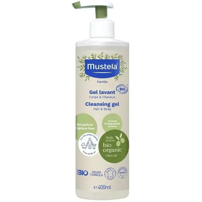 Mustela Bio Organic Cleansing Gel Hair & Body 400ml