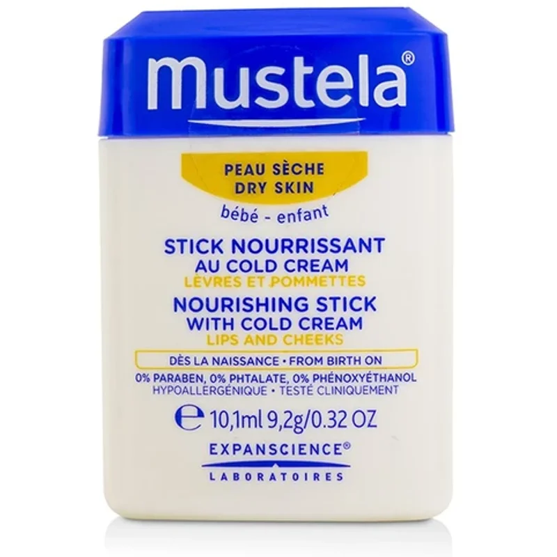 Mustela Nourishing Stick With Cold Cream Lips & Cheeks For Dry Skin 9.2g