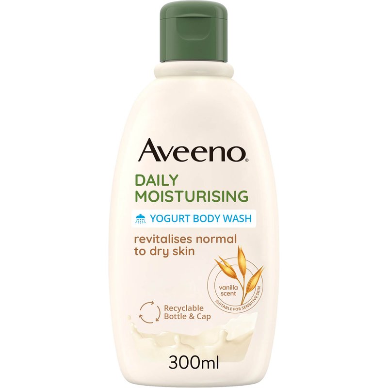Aveeno Daily Moisturising Yogurt Body Wash Vanilla & Oat Scented 300ml