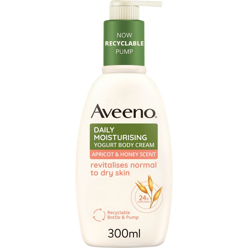 Aveeno Daily Moisturising Yogurt Body Cream Apricot & Honey Scent 300ml