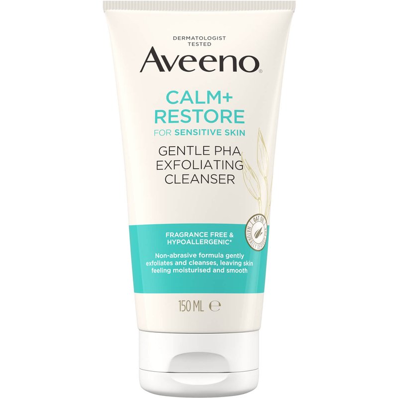 Aveeno Face Calm+Restore Gentle PHA Exfoliating Cleanser 150ml