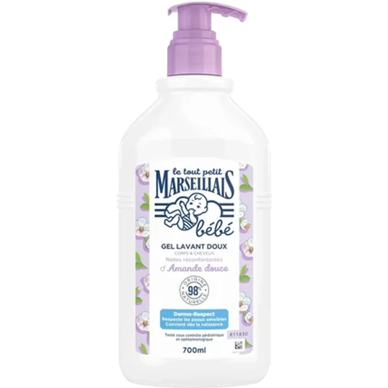 Le Petit Marseillais Baby Body & Hair Sweet Almond Gentle Cleansing Gel 700ml