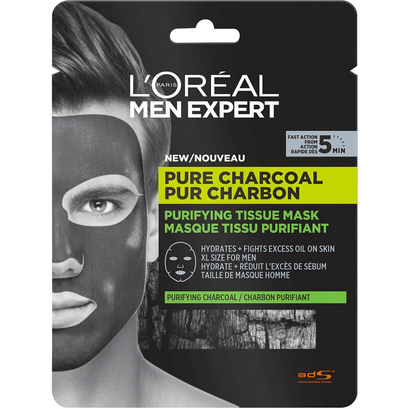L'Oréal Paris Men Expert Pure Charcoal Purifying Tissue Mask 30g
