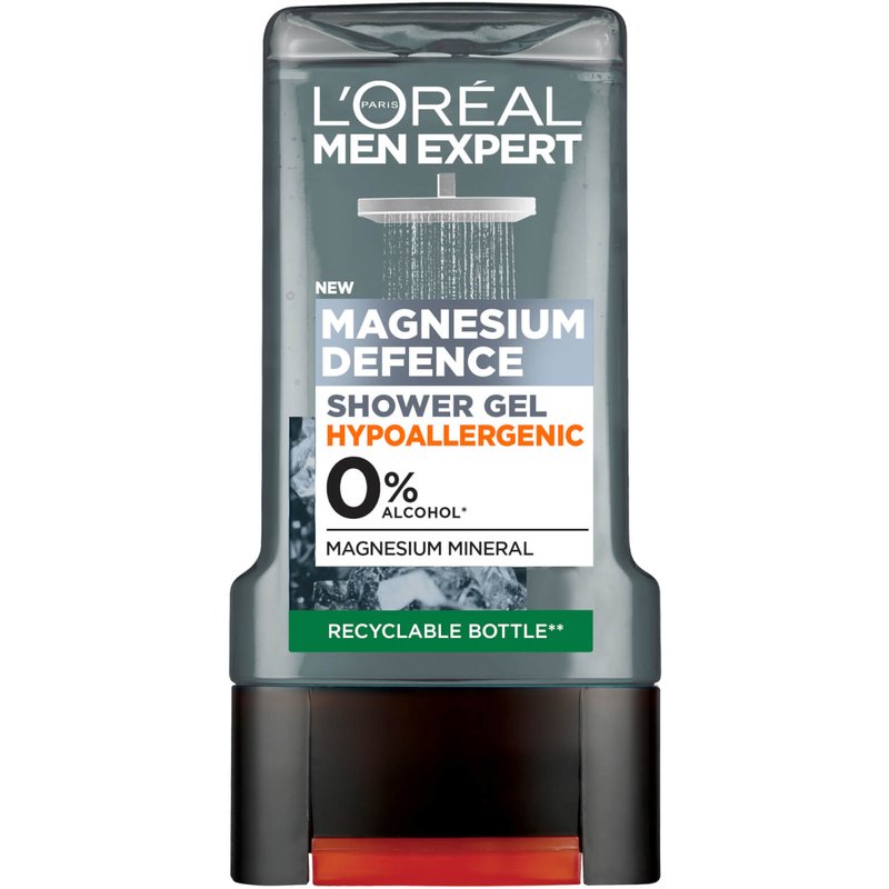 L'Oréal Paris Men Expert Magnesium Defence Hypoallergenic Shower Gel for Sensitive Skin 300ml