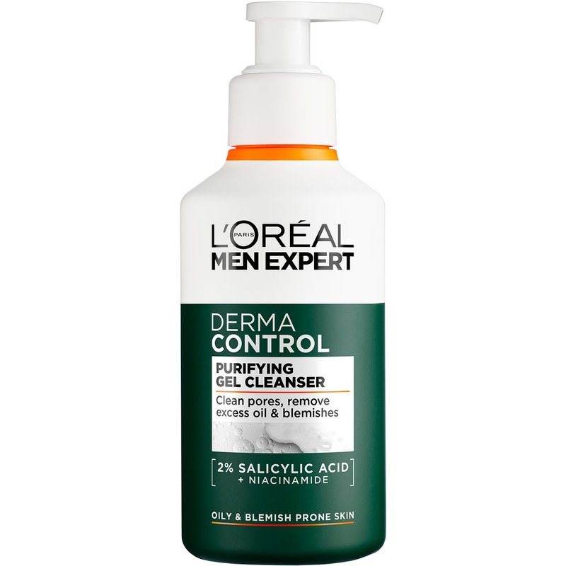 L'Oréal Men Expert Derma Control Purifying Cleansing Gel with 2% Salicylic acid + Niacinamide 260ml