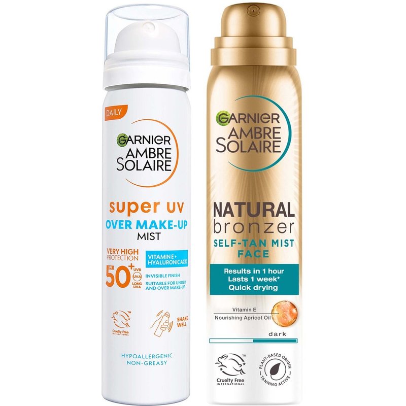 Garnier Ambre Solaire Face SPF50+ Mist and Self Tan Mist 75ml