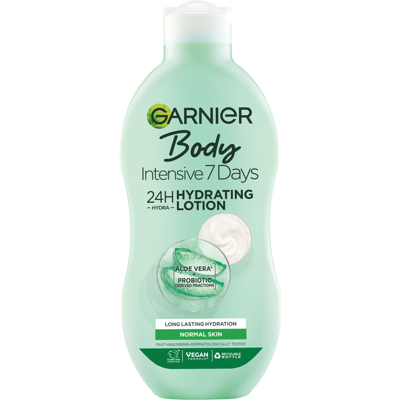 Garnier Intensive 7 Days Aloe Vera Probiotic Extract Body Lotion Normal Skin 400ml