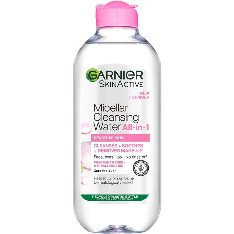 Garnier Micellar Water Facial Cleanser and Makeup Remover for Sensitive Skin 400ml