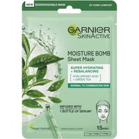 Garnier Moisture Bomb Green Tea Hydrating Face Sheet Mask for Combination Skin 32g