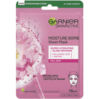 Garnier Moisture Bomb Sakura Hydrating Face Sheet Mask for Dull Skin 32g