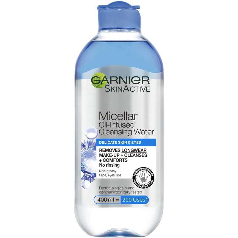Garnier Micellar Water Facial Cleanser and Makeup Remover for Delicate Skin and Eyes 400ml