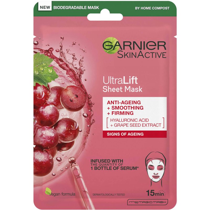 Garnier Ultralift Anti Ageing Radiance Boosting Face Sheet Mask 32g
