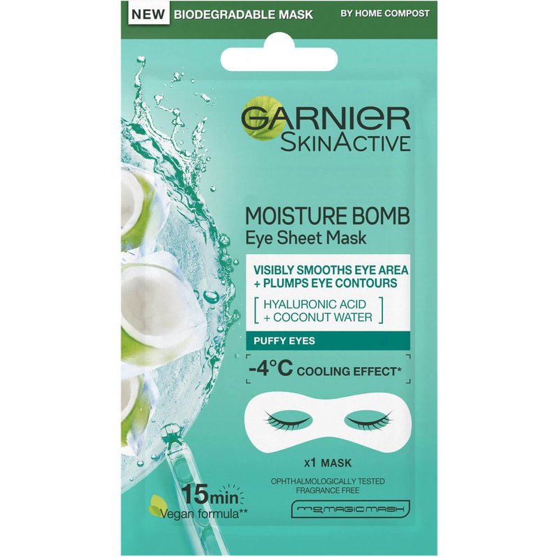 Garnier Hyaluronic Acid and Coconut Water Hydrating Replumping Eye Sheet Mask 6g