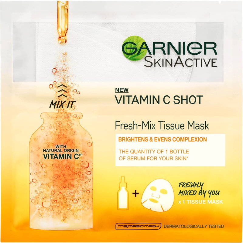 Garnier Fresh-Mix Brightening Face Sheet Shot Mask with Vitamin C 33g