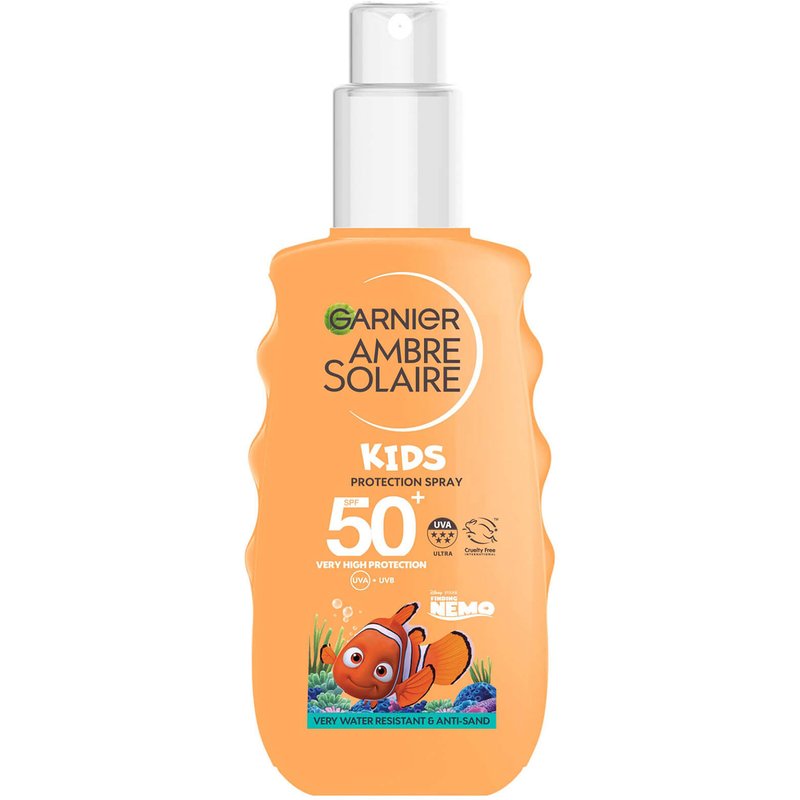 Garnier Ambre Solaire Kids' SPF50+ Water and Sand Resistant Sun Cream Spray 150ml