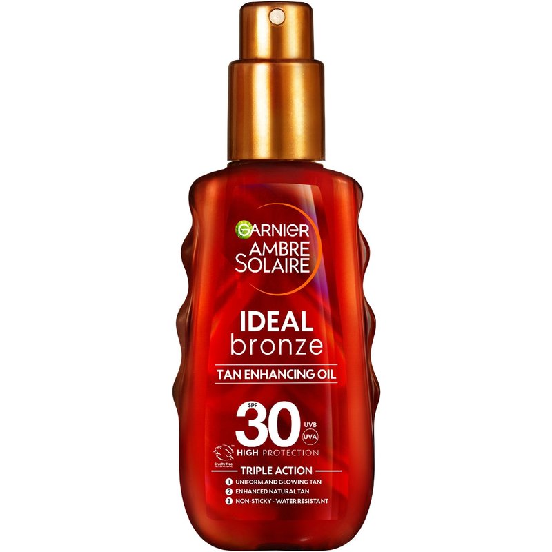 Garnier Ambre Solaire Ideal Bronze Protective Oil SPF30 Sun Cream Spray 150ml