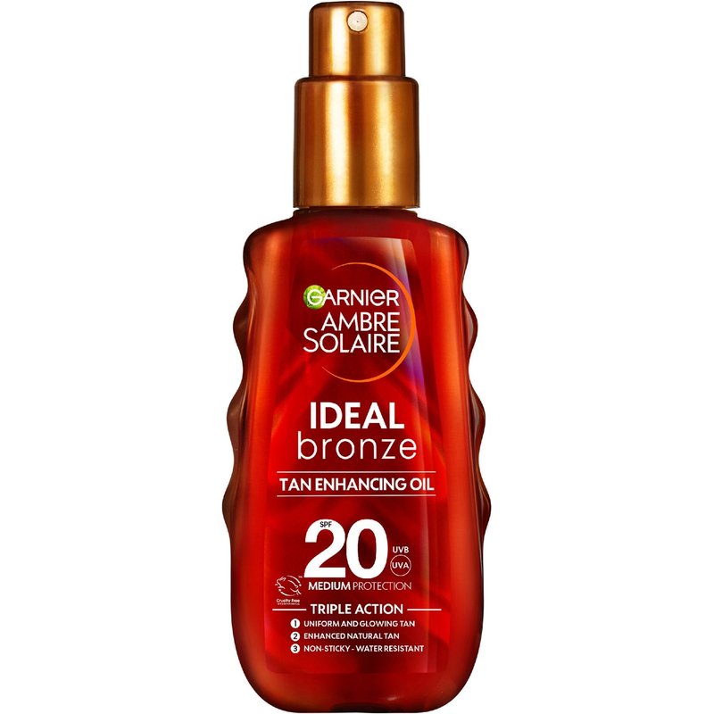 Garnier Ambre Solaire Ideal Bronze Protective Oil SPF20  Sun Cream Spray 150ml
